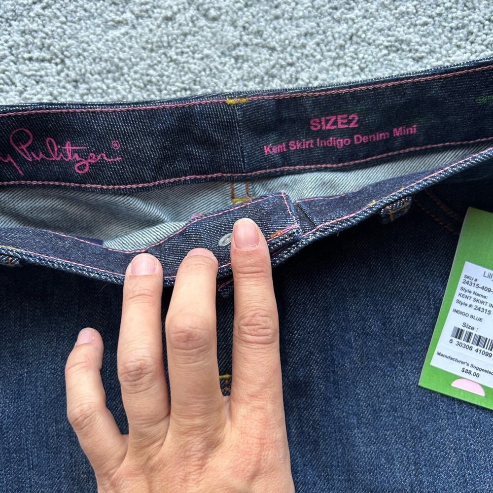 Lilly Pulitzer Denim Mini Skirt NWT - Picture 3 of 4